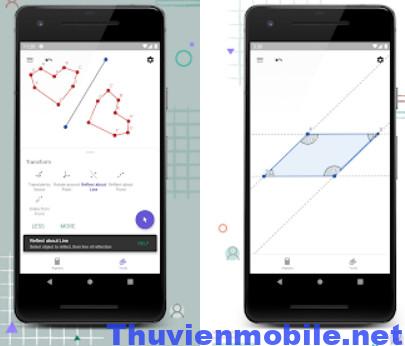 App vẽ hình học trên android GeoGebra