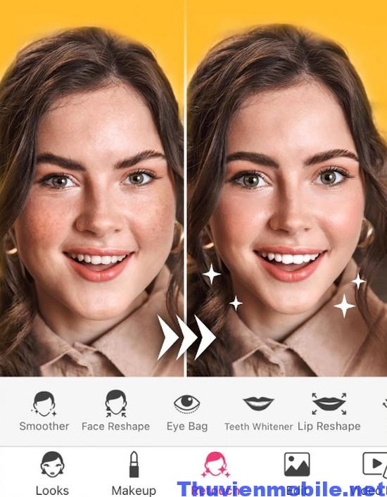 App làm đẹp răng YouCam Makeup