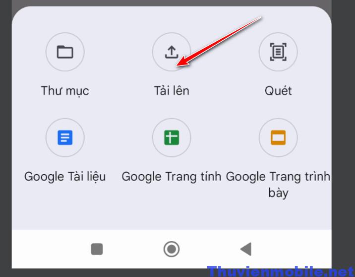 Cách lưu dữ liệu trên Google Drive bằng điện thoại