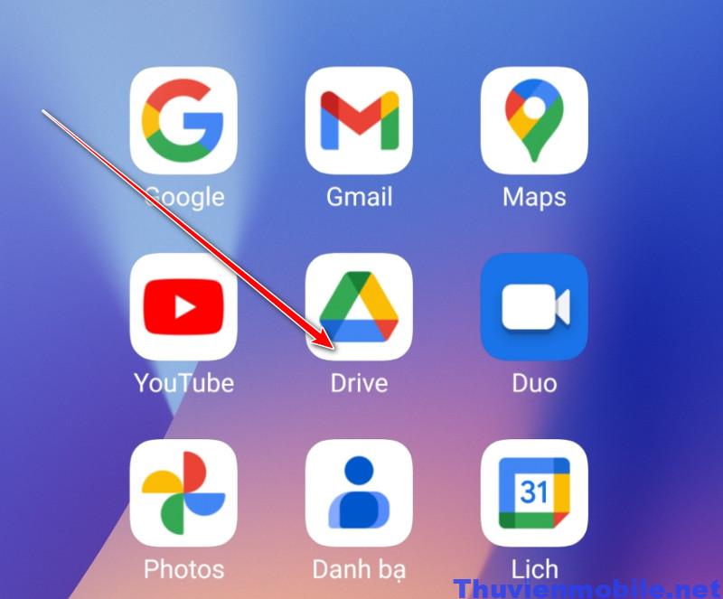 Cách mở Google Drive trên điện thoại 