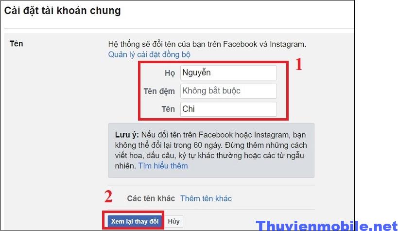 huong dan cach doi ten Facebook tren dien thoai may tinh 2023 7 Hướng dẫn cách đổi tên Facebook trên điện thoại, máy tính 2023